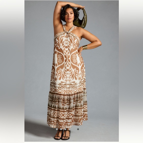 Anthropologie Dresses & Skirts - NWT Anthropologie Vineet Bahl Printed Halter Maxi Dress XL